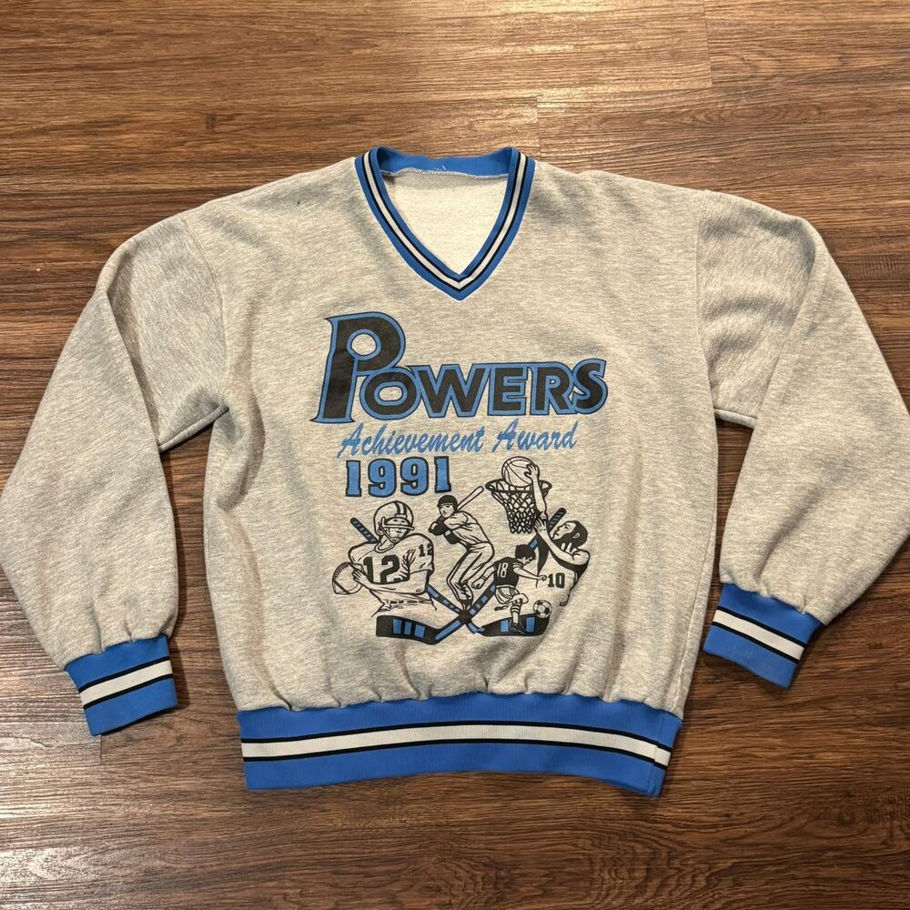Vintage 1991 Powers Achievement Award Sweatshirt Made‎ in USA Size L